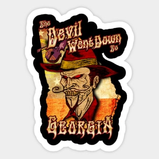 Devil Went Down To Georgia Sticker